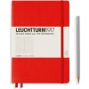 Poznámkový blok LEUCHTTRUM1917 Notebook Medium A5 Hardcover lined RED