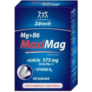 Zdrovit MaxiMag Mg + B6 375 mg 50 kapslí