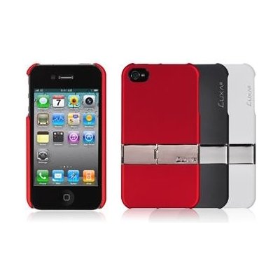 Pouzdro LUXA2 PH3 iPhone4 Metallic Stand Case bílé – Zboží Mobilmania