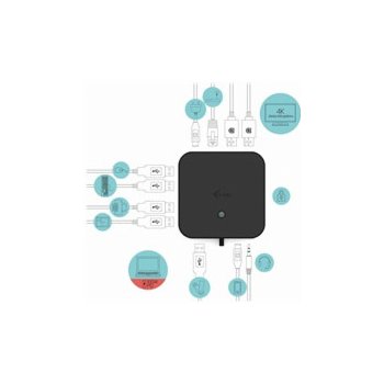 i-Tec USB-C Dual Display Docking Station with Power Delivery 100 W C31DUALDPDOCKPD