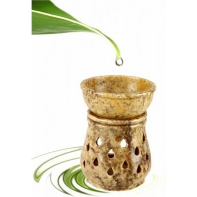 Nefertitis Aroma lampa z mastku béžová dekor kapky NF12973 7,5 x 10 cm – Zboží Dáma