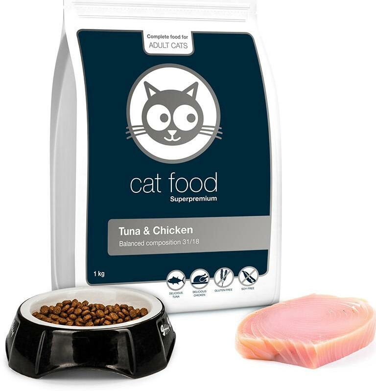 PetGourmet Superprémiové krmivo pro dospělé kočky tuňák a kuřecí 1 kg