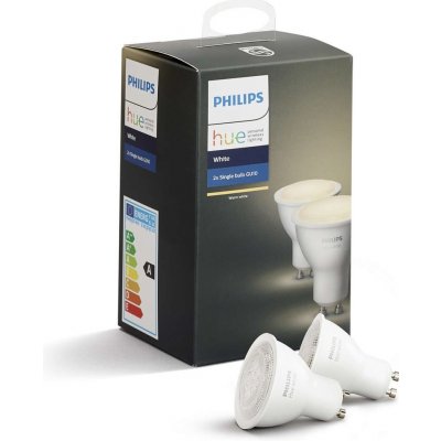 Philips Hue White žárovka GU10, LED, 5.5W, 2ks - 2. generace s BT – Zboží Mobilmania