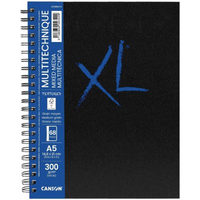 Canson Skicák XL Mixed Media v pevné kroužkové vazbě A5 300g 68 listů – Zbozi.Blesk.cz