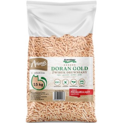 Animax Doran Gold dřevěný stelivo pro kočky morčata a králíky pellet 15 kg – Hledejceny.cz