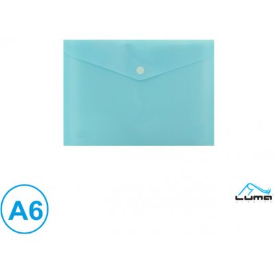 LUMA Obal spisový s klopou a drukem A6 pastel , modrý