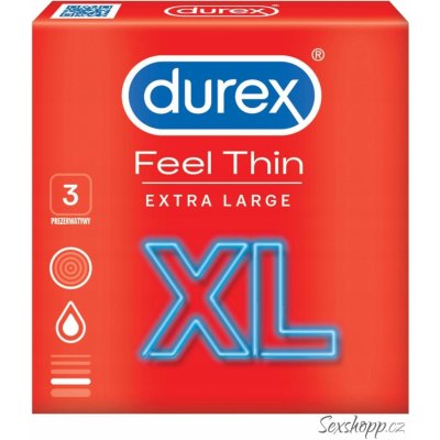 Durex Feel Thin XL 3 ks – Hledejceny.cz