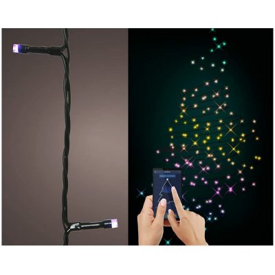 Lumineo Tančící Modrátooth vícebarevný LED věnec 9,9 m 50 l