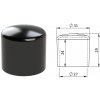 Kovoinox Vnější krytka PVC ø 31 x 29 mm, otvor 27 x 24 mm, černá