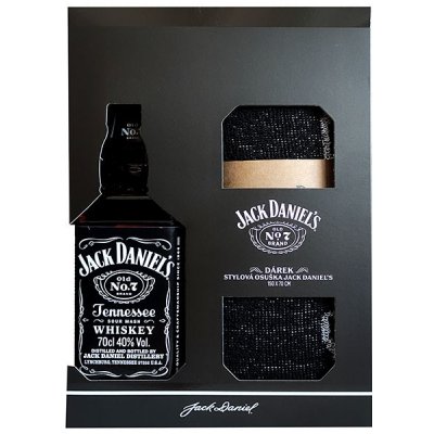 Jack Daniel's Black 40% 0,7 l (dárkové balení ručník) – Hledejceny.cz