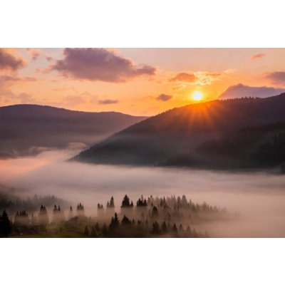 Umělecká fotografie Panorama of a misty dawn in, Anton Petrus, (40 x 26.7 cm) – Zboží Mobilmania