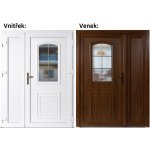 Soft Dvoukřídlé vchodové 3D 302+Panel Plný Zlatý dub/bílá pravé 150 x 200 cm – Hledejceny.cz