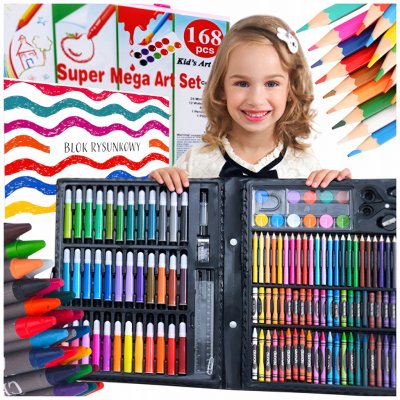 ISO 9176 Výtvarná sada Mega Art Set 168 ks černá – Zboží Mobilmania