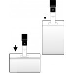 Visačka na jmenovku - na šířku s klipem, 96x76mm, 25ks – Zboží Dáma