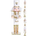 Koopman Dekorativní figurka louskáček bílo-zlatý různé druhy 18 cm, 1 ks – Hledejceny.cz