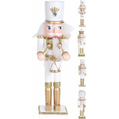 Koopman Dekorativní figurka louskáček bílo-zlatý různé druhy 18 cm, 1 ks – Hledejceny.cz