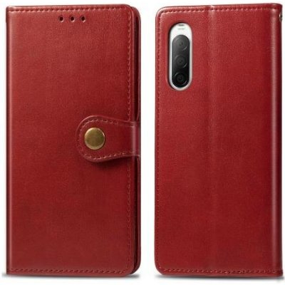 VSECHNONAMOBIL 26374 LEATHER BUCKLE Peněženkový obal Sony Xperia 10 II červený – Hledejceny.cz
