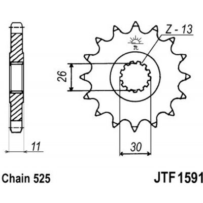 JT Sprockets JTF1591-15RB – Zboží Mobilmania