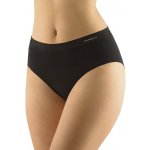 GINA dámské kalhotky klasické širší bok bezešvé jednobarevné Eco Bamboo 00038P černá – Zboží Dáma