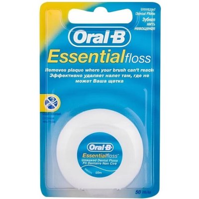 Oral-B Essential Floss Unwaxed 50 m – Zboží Dáma