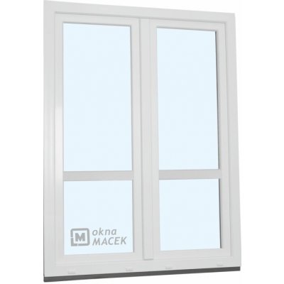 Kömmerling balkonové dveře 70 AD O+OS klapačka s příčkou levé bílá 150 x 220 cm jednostranná klika + madýlko + PVC rám – Hledejceny.cz