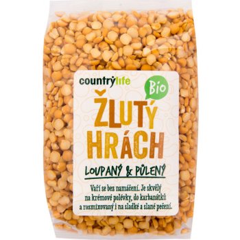 Country Life Bio Hrách žlutý půlený 0,5 kg