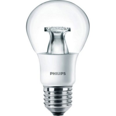 Philips LED žárovka A60 CL E27 6,5W 40W teplá bílá 2700K – Zbozi.Blesk.cz