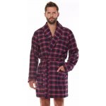 L&L pánský krátký župan Ben flanelová tmavě modrá – Zboží Dáma