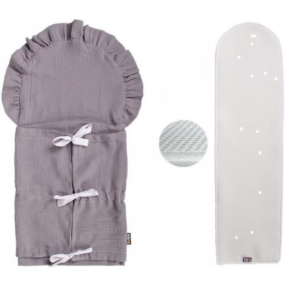 Kaarsgaren Sada zavinovačka mušelín a výplň 3D Šedá – Zboží Mobilmania