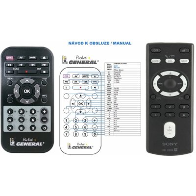 Dálkový ovladač General Sony RM-X304 – Hledejceny.cz
