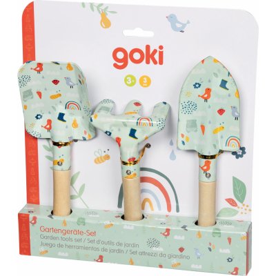 Goki Zahradní mini nástroje dětská 3D sada mátová – Zboží Dáma