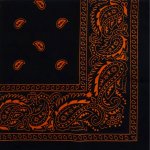Blingstar bandana šátek černá / hot orange – Sleviste.cz