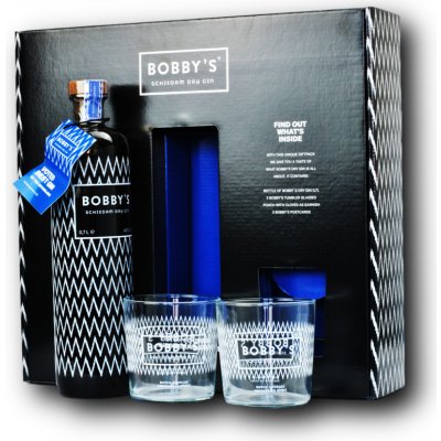 Bobby´s gin 42% 0,7 l (dárkové balení 2 sklenice) – Hledejceny.cz