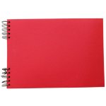 Scrap delux Album Delux červená A5 ležící černé listy – Zboží Dáma
