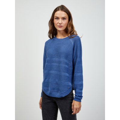 ZOOT.lab dámský žebrovaný svetr s příměsí vlny Heddie Modrý