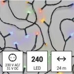EMOS LED vánoční řetěz 24 m venkovní i vnitřní multicolor časovač 1550044004 – Zboží Dáma