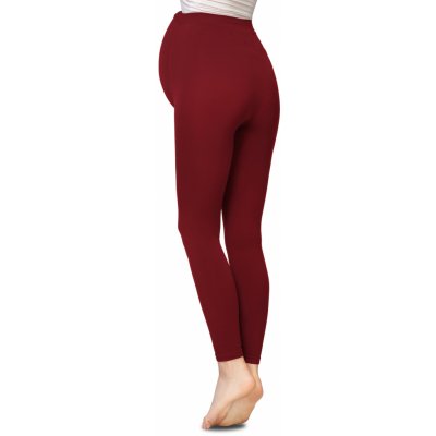 Bella Mama 90 den těhotenské legíny bordová – Zboží Dáma