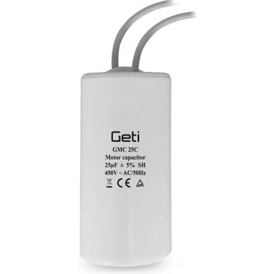 Kondenzátor rozběhový motorový 25uF 450V GETI GMC 25C – Hledejceny.cz