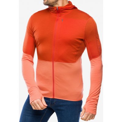 Icebreaker Merino 200 Realfleece Descender LS Zip Hoodie molten/ember/cb – Hledejceny.cz