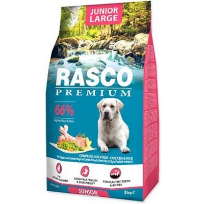 Granule RASCO Premium Junior Large kuře s rýží 3 kg