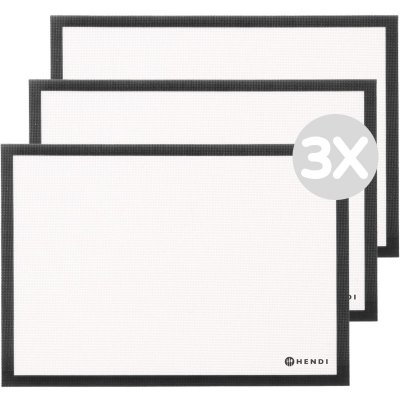 Hendi Zvýhodněný multipack - 3x Silikonová nepřilnavá pečící podložka - 530x325 mm – Zboží Dáma