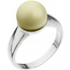 Prsteny Evolution group s.r.o. stříbrný prsten se Swarovski perlou 35022.3 pastelově žlutý