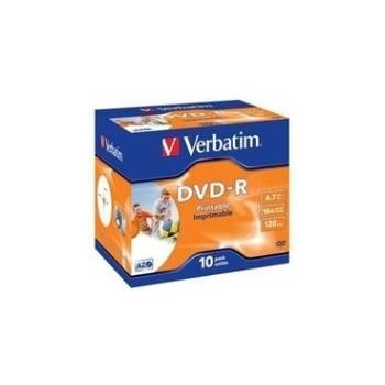 Verbatim DVD-R 4,7GB 16x, printable, jewel, 1ks (43521)