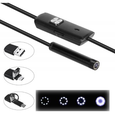 W-Star UCAM8x5 - Endoskopická kamera USB, sonda 8 mm, 5 m měkký kabel, HD 1280 x 720 – Hledejceny.cz