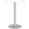 Barový stolek AJ Produkty Bianca 70 x 70 cm bílá / hliník 120811