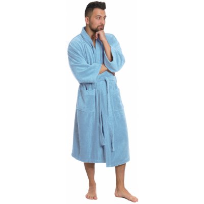 Interkontakt pánský župan model KIMONO 06 Light Blue županu – Zboží Dáma