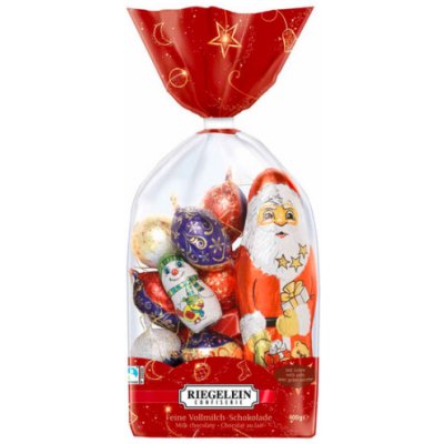 Riegelein Maxi Vánoční nadílka z mléčné čokolády z Alpského mléka nugátu a ovocného želé 400 g – Zboží Dáma