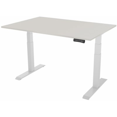 DELSO Výškově nastavitelný stůl PROJUSTER 120 x 60 cm bílá / světle šedá – Zboží Dáma