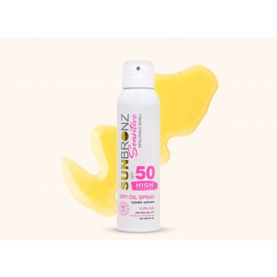 Suchý opalovací olej Sensitive SPF 50 SUNBRONZ 90 ml – Sleviste.cz