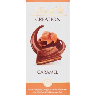 Lindt CREATION Mléčná čokoláda plněná karamelem 150 g – Sleviste.cz